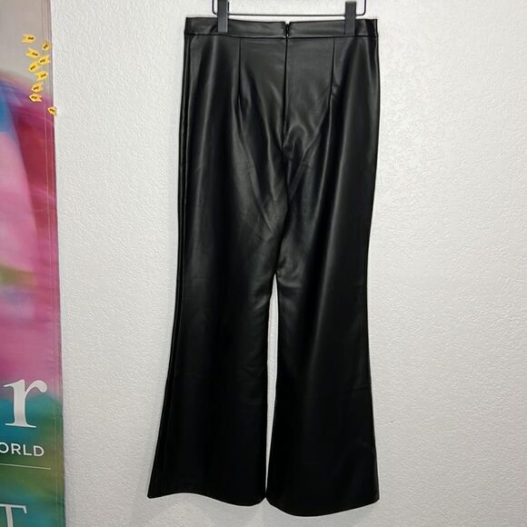 NWT Anthropologie Hutch FAUX LEATHER PANTS Black Size 10 - Picture 7 of 16